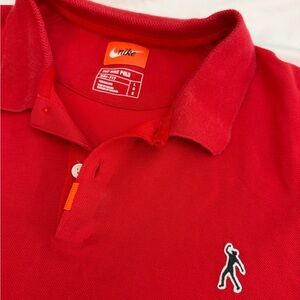 Nike Tiger Woods Orange Label Masters Fist Pump Golf shirt Dri Fit size Large